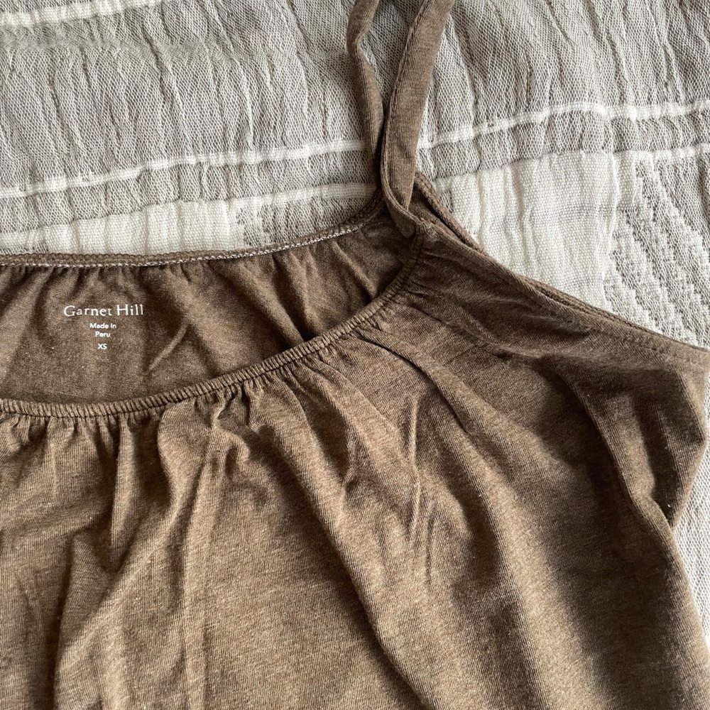 Garnet Hill Brown Sleeveless Top